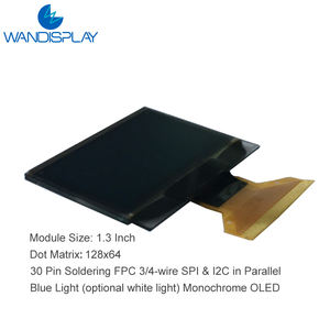 Wandisplay 1.3 inç OLED ekran 128blue 1.3 inç mavi renk ve 30 Pin paralel SPI I2C arayüzü ile OLED ekran - Product Image 4