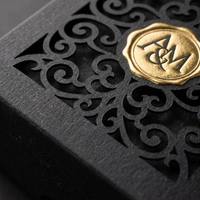 Boîte d'invitation exclusive pour événement, artisanat haut de gamme, papeterie pour dîner VIP avec fermeture magnétique