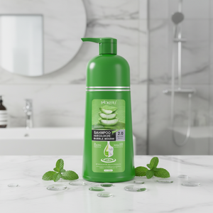 โมเครุ <span class=keywords><strong>แชมพู</strong></span>เปลี่ยนสีผมแบบมูส 5 นาที ย้อม<span class=keywords><strong>ผม</strong></span>ดำธรรมชาติถาวรด้วยสมุนไพร พร้อมโฟม ปิดผมขาว 420 มล. - Product Image 2