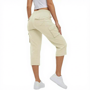 Summer <strong>Women's</strong> Polyester Printed 3/4 Long Woman's <strong>Pants</strong> Knee Length <strong>Cargo</strong> <strong>Pants</strong> with Pockets <strong>for</strong> <strong>Women</strong> - Product Image 3