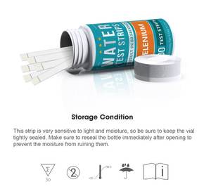 Kits de bandelettes de test de qualité de l'eau au sélénium Testeur d'eau en plastique manuel pour appareil d'examen de l'acuité visuelle de l'eau dure - Product Image 6