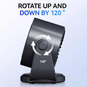 Ventilateur mural de bureau OEM&ODM avec lumière LED, moteur sans balais, fonctionnement silencieux (30-34 dB), batterie 4000 mAh, boîte en plastique numérique pour la maison - Product Image 3