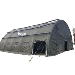 Venta caliente de alta calidad grande inflable camuflaje tienda de emergencia Hospital laboratorio Primeros Auxilios tienda de refugio para acampar al aire libre