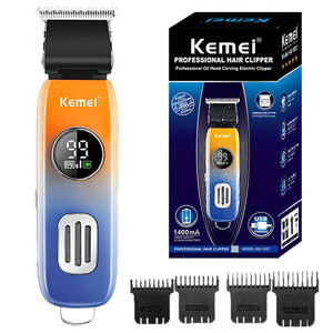 Professionnel réglable hommes <span class=keywords><strong>toilettage</strong></span> <span class=keywords><strong>rasoir</strong></span> tondeuses à cheveux poignée en plastique chaume visage Rechargeable pointu Machine de découpe de cheveux - Product Image 6