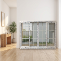 Fenêtre coulissante en PVC anti-ouragan avec grille intégrée pour la maison