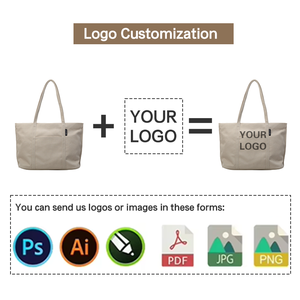 Borsa a Tracolla in Tela di Cotone Grigio Chiaro, Resistente e di Tendenza, con Opzione di Stampa Logo Personalizzata, Riutilizzabile per lo Shopping - Product Image 4