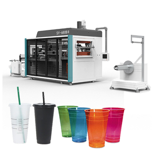 Industrial Thermoforming Machine Make A Plastic Cup Frozen Coffee Cup Maker Milk Shake Cup Maker