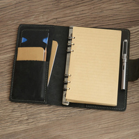 Cahiers personnalisés reliure à anneaux à feuilles mobiles couverture de reliure en cuir PU avec recharges carnets de journal intime