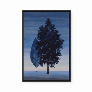 Surreal Tree of Life Canvas Art: Dreamlike Blue Landscape Print,<b>BLACK</b> <b>FRAMED</b> CANVAS - Product Image 2