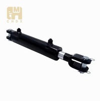 Cylindre hydraulique agricole à double action robuste avec fixation à étrier pour tracteur