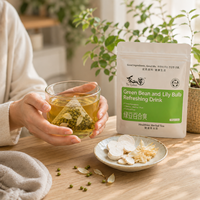Thé Santé Premium Aurorabloom en Gros Marque Blanche, Mélange de Haricot Mungo et de Lys, Sans Caféine, en Sachets, Rafraîchissant pour l'Équilibre Corporel