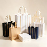 Sacs cadeaux en carton kraft avec poignée pour anniversaires, baby showers, mariages, célébrations, estampage à chaud, recyclables