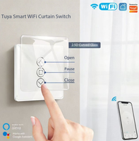Interrupteur intelligent pour rideau WiFi Graffiti Smart Home, commande vocale programmée via l'application, interrupteur intelligent pour rideau