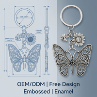 Llavero Personalizado de Metal con Esmalte Suave, Forma 3D, Estilo de Dibujos Animados, Logotipo Personalizado