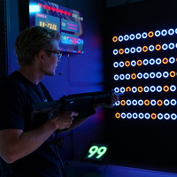 Juego de Batalla Interactivo con Láser LED para Activar Desafíos en Equipo en Parques de Diversiones Interiores