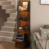 Étagère de sol en acrylique de luxe pour arbre de Noël, support de rangement transparent multi-niveaux, décoration de Noël et présentoir à livres