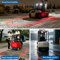 Feu de signalisation de sécurité pour chariot élévateur 12W IP67, feu d'avertissement d'arc électrique pour chariot élévateur, pour la sécurité des piétons en logistique d'entrepôt, vente directe usine