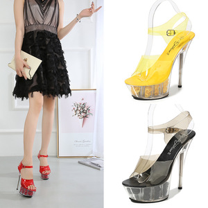 Personalización OEM y ODM, Zapatos de Tacón Alto y Grueso de 15 cm, Sandalias de Tacón Ultra Alto, Estilo Sexy - Product Image 6