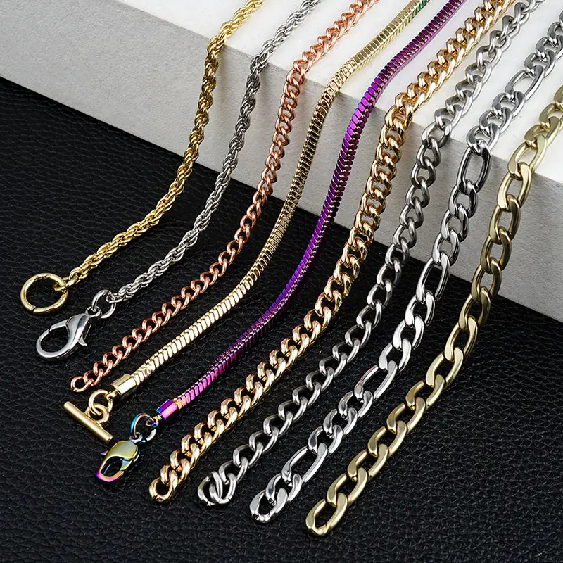 Wholesale Shoulder Bag Chain Accessories Custom Aluminum Chain for Bag Purse OEM ODM Gold Metal Chain Strap for Handbag