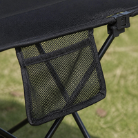 Table pliante en tissu Oxford avec logo personnalisé en gros, pour le camping, cadre en fer épaissi, table de pique-nique portable pour l'extérieur