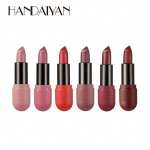 Handaiyan - Set <span class=keywords><strong>de</strong></span> 6 Labiales Líquidos Mate <span class=keywords><strong>de</strong></span> Terciopelo con Acabado Mate, Impermeables, en Forma <span class=keywords><strong>de</strong></span> Grabadora - Product Image 5