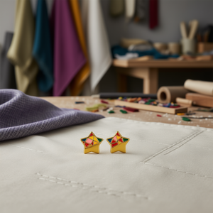 Ciondolo a Stella Ilan 2 Pezzi Color Oro per Accessori e Perline per Abbigliamento - Product Image 3