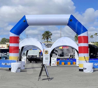 Arche de course gonflable personnalisée avec souffleur intégré, arche de départ/arrivée de marque pour événements sportifs de marathon et de cyclisme