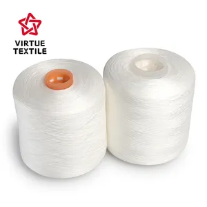 Wholesale Suppliers spun polyester swing thread raw white TFO 45/2 in stock for sewing for garment accessory