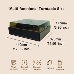 Tourne-disque HiFi Bluetooth rétro AT-3600L en métal de grande taille, tourne-disque <span class=keywords><strong>vinyle</strong></span> LP avec haut-parleurs intégrés, vente en gros personnalisée - Product Image 4