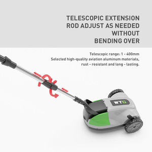 DIY Industrial <b>Battery</b>-Powered Lawn Mower Telescopic Handle 20V 1000mm Push-Type <b>Flat</b> Blade Grass Cutter 2-15cm Width Courtyard - Product Image 3
