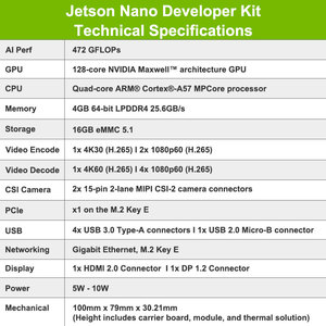 NVIDIA Jetson ננו B01 4GB מפתח ערכת הרשמי מקורי מפעל עמוק לומד AI לוח - Product Image 4