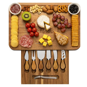 <span class=keywords><strong>Planche</strong></span> à fromage en bois d'acacia Set de couteaux Set de planches de <span class=keywords><strong>charcuterie</strong></span> extra larges avec Set de couteaux <span class=keywords><strong>pour</strong></span> grandes planches de <span class=keywords><strong>charcuterie</strong></span> - Product Image 5
