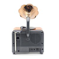 Speaker BT Nirkabel + Radio FM/AM/SW, Gramofon Retro NNS NS-01BT, Lampu Api, Slot USB/TF, 1800mAh 18650 Li-ion