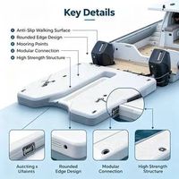 Plateforme flottante gonflable haut de gamme DWF pour yacht - Quai robuste pour jet ski avec surface antidérapante pour bateaux de luxe