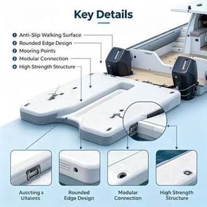 Plateforme flottante gonflable haut de gamme DWF pour yacht - Quai robuste pour jet ski avec surface antidérapante pour bateaux de luxe - Product Image 2