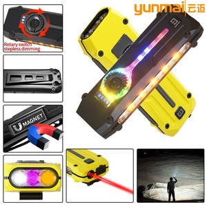 ไฟฉาย LED RGB ขนาด 10.7 ซม. ชาร์จไฟได้ พร้อมแม่เหล็กและคลิปหนีบ สำหรับใช้งานกลางแจ้ง - Product Image 4