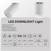 Plafonnier LED COB encastré 15W 35W, dimmable, sans scintillement, CCT modulable, pour la décoration intérieure de maison et de villa