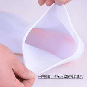 Fengshun Short Rain Boots White PVC Waterproof Anti-Slip Oil-Resistant Unisex Food Processing <b>Kitchen</b> Use - Product Image 3