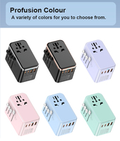 Adaptateur de voyage universel CE FCC UKCA C-tick, le plus récent, PD 100W GaN 3USBC+USBA, chargeur mural USB C haute vitesse pour téléphone portable, iPad