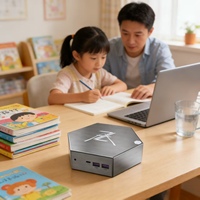 Mini PC Hôte avec Interface Adaptée aux Enfants, Prise en Charge des E-books pour la Zone Enfants de la Bibliothèque et l'Aide à la Lecture des Livres d'Images, Lecture d'Histoires et Livres Audio