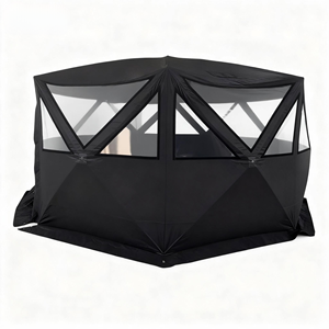Grande <span class=keywords><strong>tente</strong></span> de sauna OEM portable à 8 côtés <span class=keywords><strong>Tente</strong></span> de sauna octogonale coupe-vent imperméable pour l'extérieur - Product Image 1