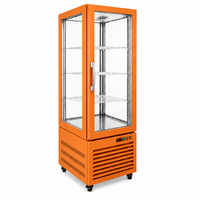 Vitrine réfrigérée verticale à porte vitrée, armoire réfrigérée commerciale pour boissons et gâteaux 2-8 ° C