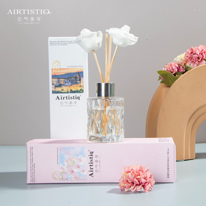 럭셔리 홈 데코 향수 향수 아로마 플라워 스틱과 천연 에센셜 오일 유리 병 리드 디퓨저 - Product Image 3