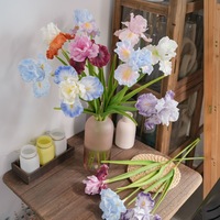 Fleurs artificielles Iris bleu Alice de qualité supérieure, 72 cm, toucher réel, Fleur de Lys pour la décoration de la maison, de l'hôtel, du mariage, du bar