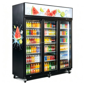 Réfrigérateur commercial à 3 portes pour boissons, vitrine réfrigérée à montage supérieur pour magasin de proximité - Product Image 4