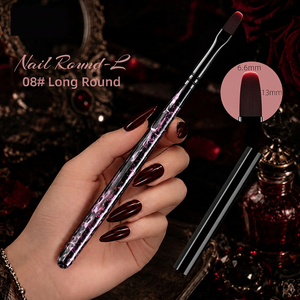 10Pcs Wooden Handle Nail Art Brush Set Nylon Bristles Gel Painting Liner <b>Builder</b> Brushes for Salon - Product Image 5