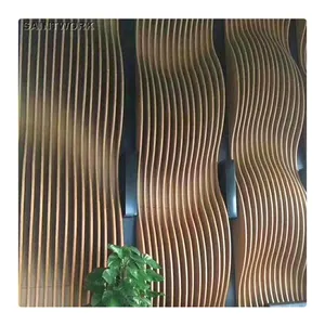 Металлическая настенная панель 3d волнистая деревянная цветная облицовочная настенная панель для наружных офисных зданий