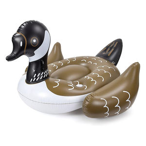 Flotteur géant gonflable pour piscine d'oie canadienne <span class=keywords><strong>Fun</strong></span> Summer Ride-On Water Raft Lounge avec porte-gobelet pour adultes et enfants - Product Image 1