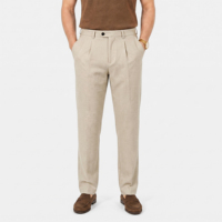 Chino décontracté personnalisé avec logo, vente en gros, tissu respirant de luxe avec laine, chino pour homme