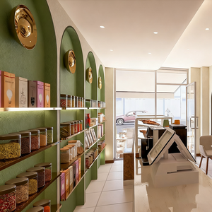 Gỗ tự nhiên bánh hiển thị đứng-Nhà máy-Tùy chỉnh cho các tiệm bánh bền vững và quán cà phê xanh trong thiết kế mộc mạc - Product Image 4